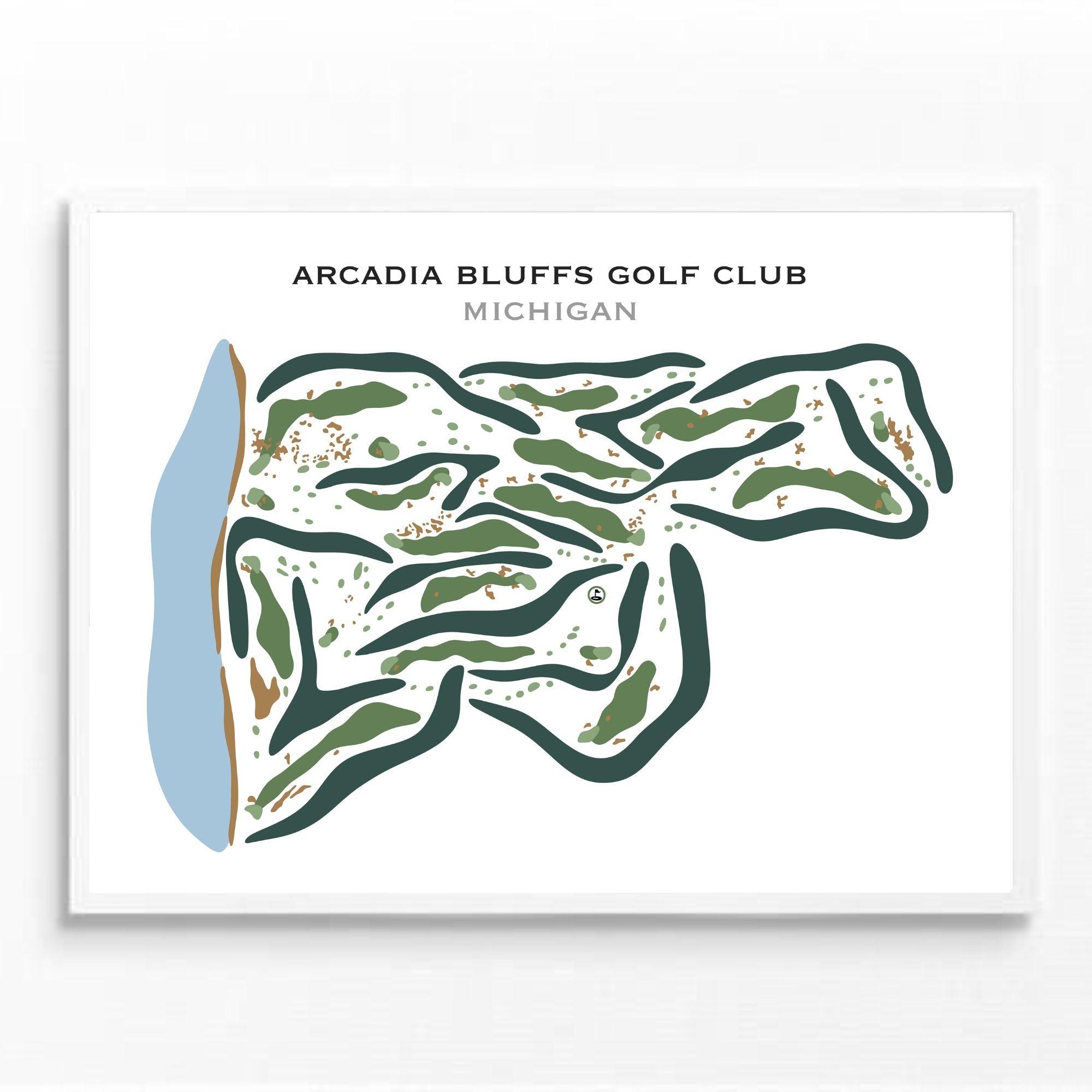 Arcadia Bluffs Golf Club, Michigan Printed Golf Courses by Golf Cour