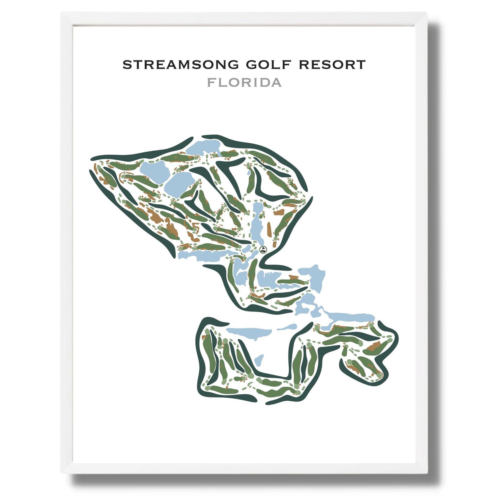 Streamsong Golf & ClubHouse, Florida - Printed Golf Courses by Golf Course Prints