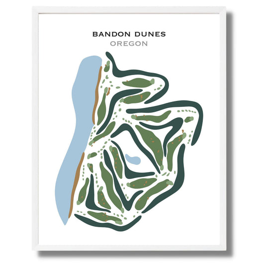 Bandon Dunes, Oregon - Printed Golf Courses by Golf Course Prints
