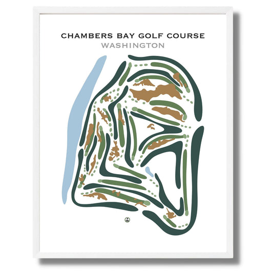 Chambers Bay Golf Course, University Place Washington - Printed Golf Courses by Golf Course Prints