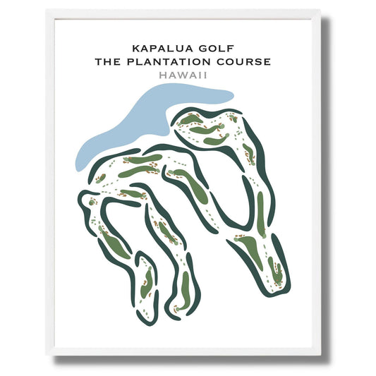 Kapalua Golf , The Plantation Course, Hawaii - Printed Golf Courses by Golf Course Prints