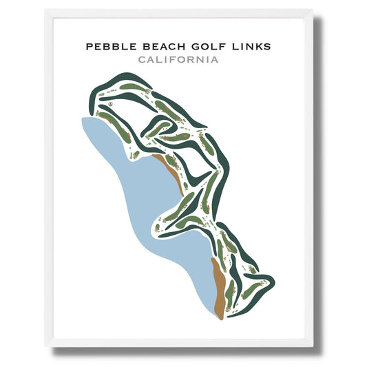 Pebble Beach Golf Links, California - Printed Golf Courses by Golf Course Prints