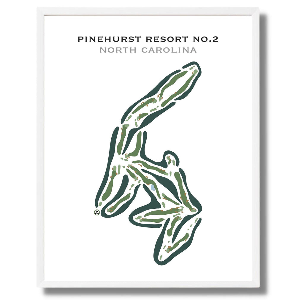 Pinehurst Resort No. 2 Country Club, North Carolina - Printed Golf Courses by Golf Course Prints
